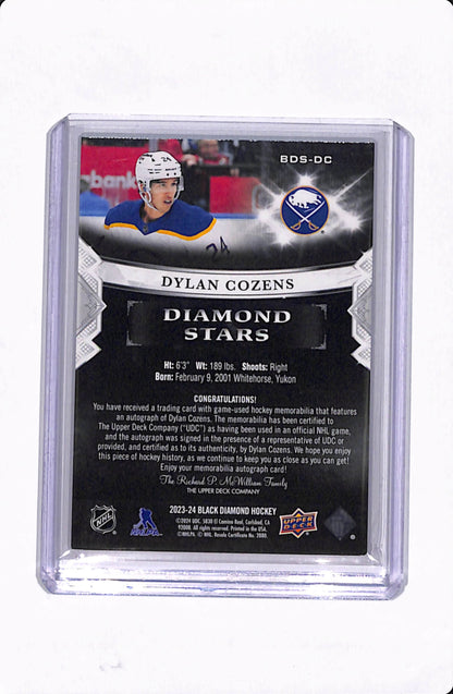 2023-24 BLACK DIAMOND DYLAN COZENS DIAMOND STATS PATCH AUTO /25