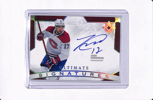 2021-22 ULTIMATE JOSH ANDERSON ULTIMATE SIGNATURES AUTO