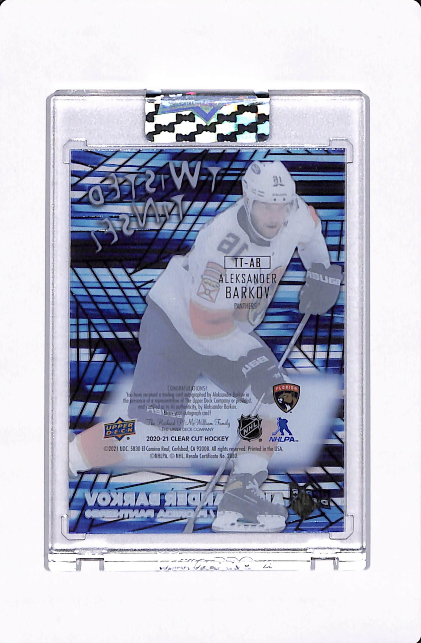 2020-21 CLEAR CUT ALEKSANDER BARKOV TWISTED TINSEL AUTO