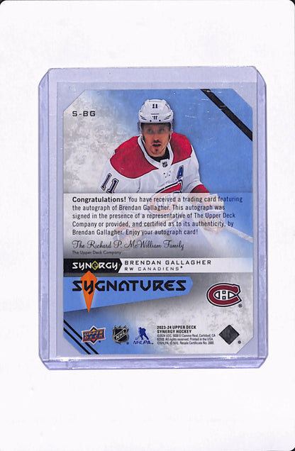 2023-24 SYNERGY BRENDAN GALLAGHER SYGNATURES