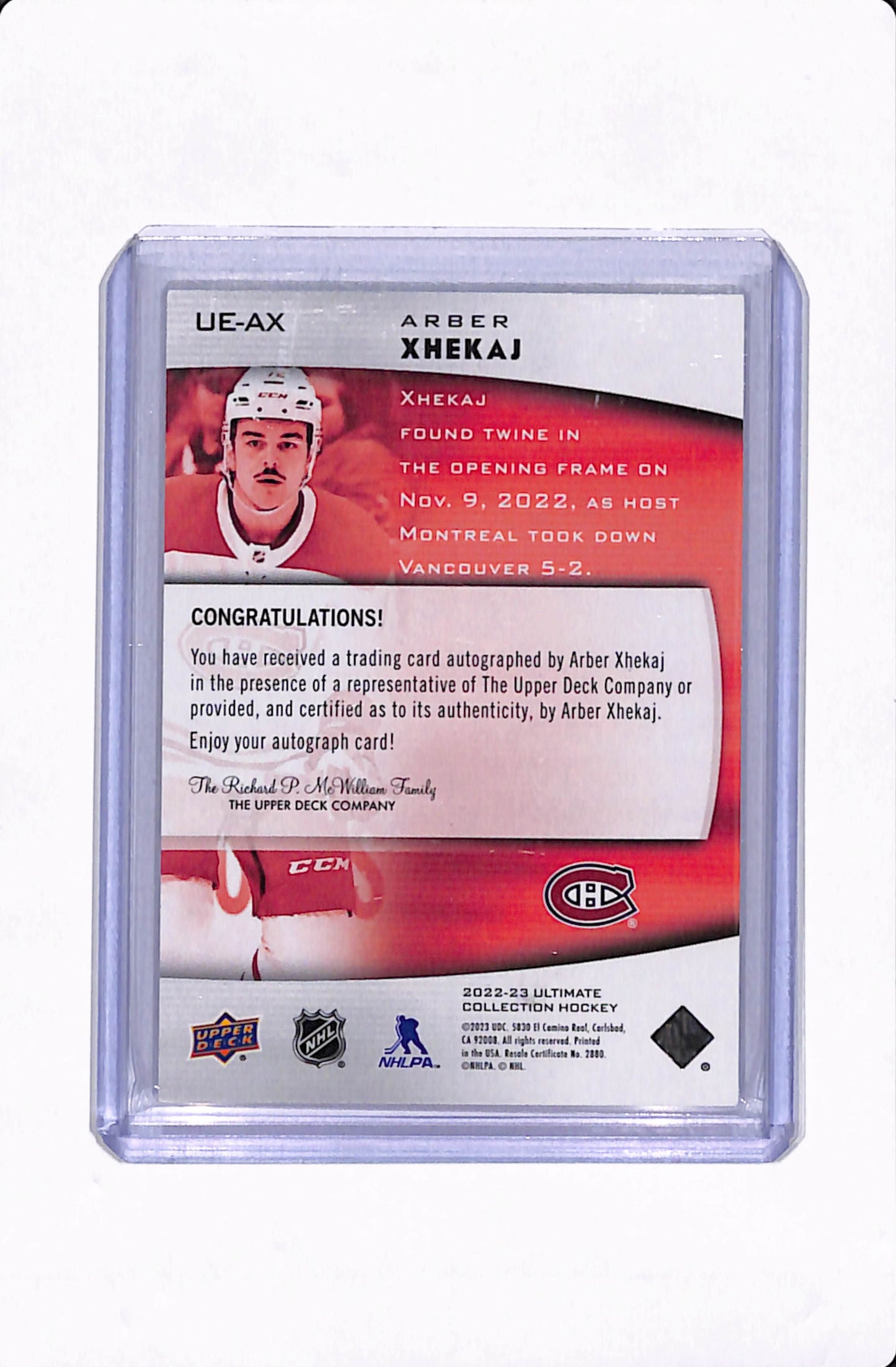 2022-23 ULTIMATE ARBER XHEKAJ ROOKIES AUTO