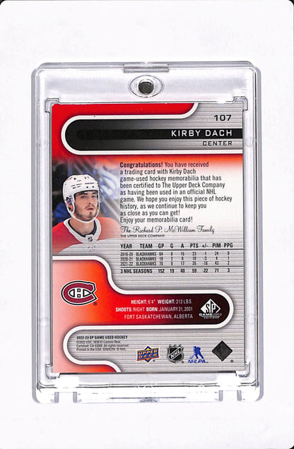 2022-23 SP GAME USED KIRBY DACH JERSEY