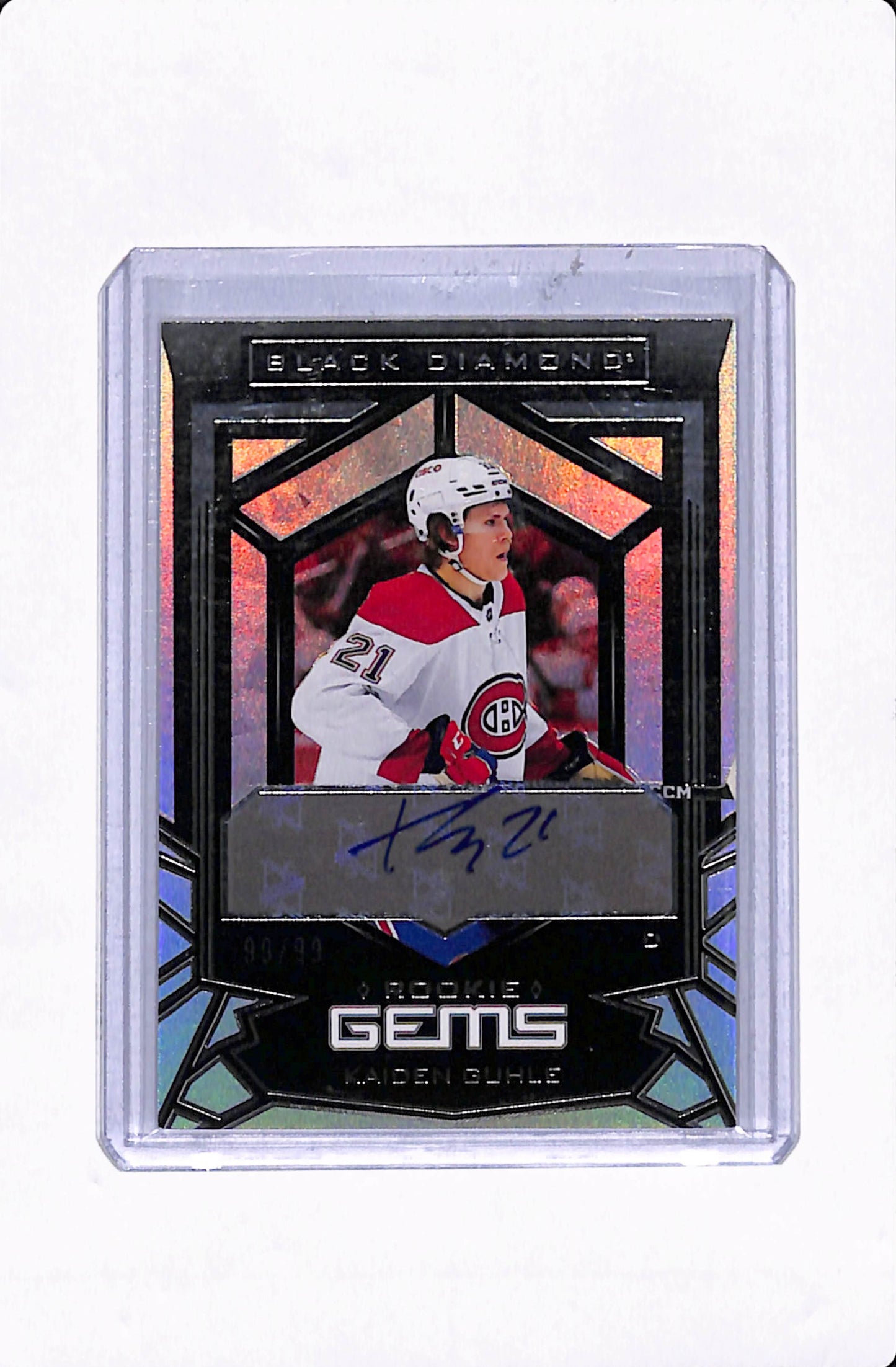 2022-23 BLACK DIAMOND HOCKEY KAIDEN GUHLE ROOKIE GEMS AUTO