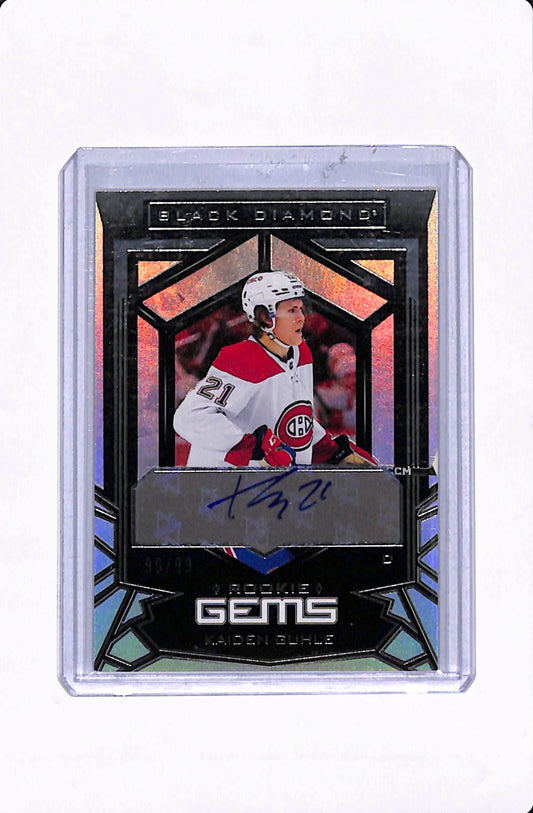 2022-23 BLACK DIAMOND HOCKEY KAIDEN GUHLE ROOKIE GEMS AUTO