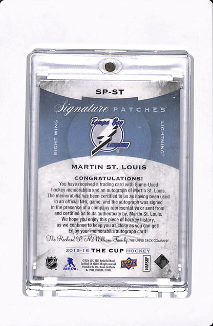 2015-16 THE CUP MARTIN ST.LOUIS SIGNATURE PATCHES /25