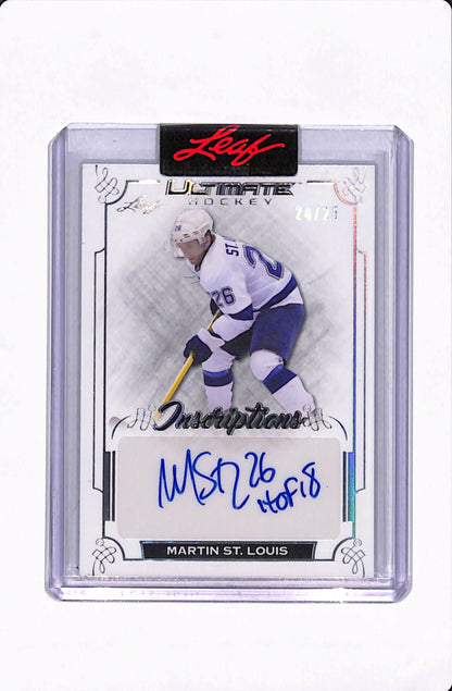 2023 LEAF ULTIMATE HOCKEY MARTIN ST. LOUIS INSCRIPTIONS /25