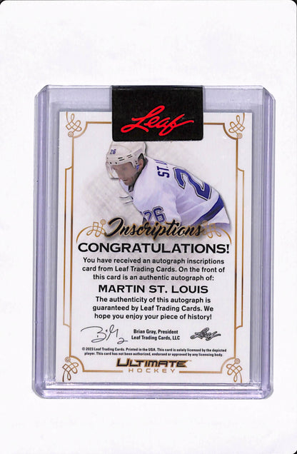 2023 LEAF ULTIMATE HOCKEY MARTIN ST. LOUIS INSCRIPTIONS /25