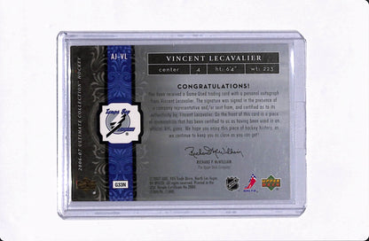 2007 ULTIMATE VINCENT LECAVALIER AUTOGRAPHED JERSEY /50
