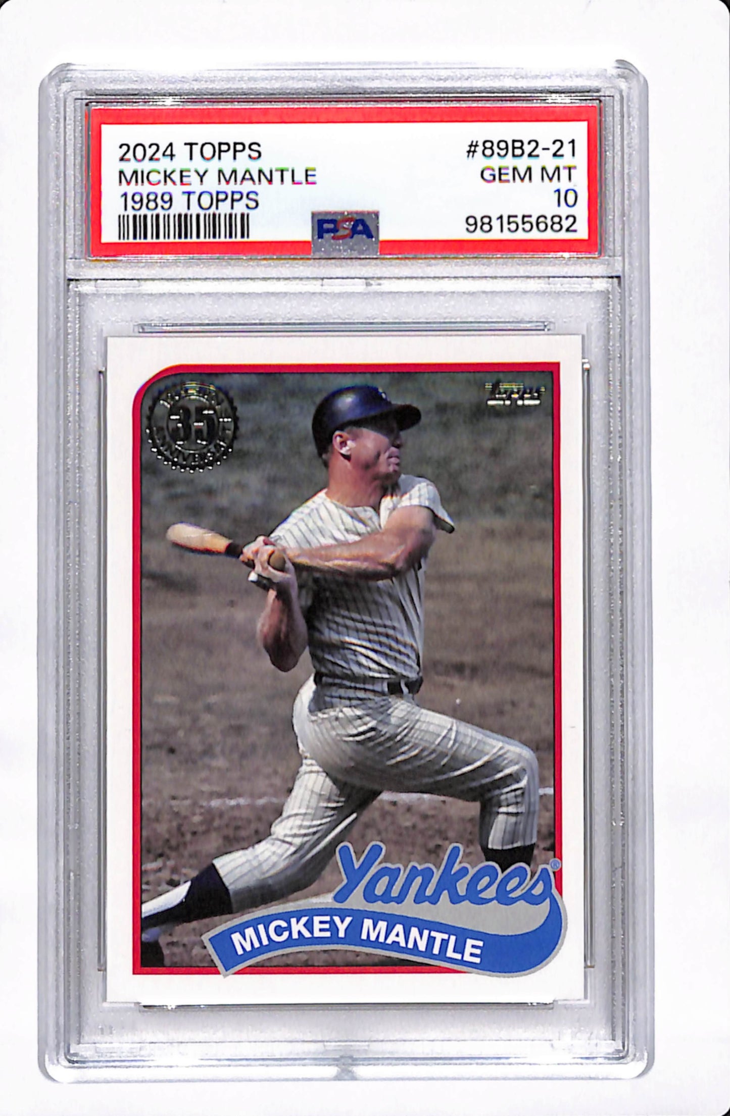 2024 TOPPS MICKEY MANTLE 1989 PSA 10
