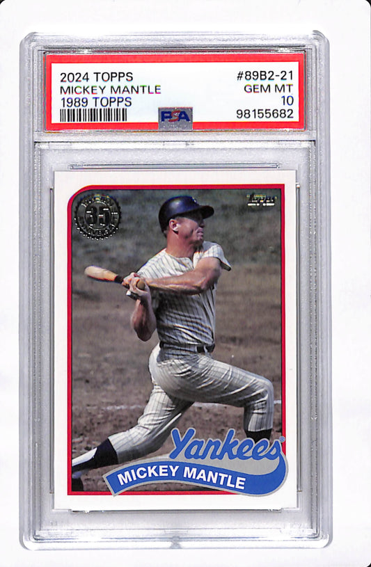 2024 TOPPS MICKEY MANTLE 1989 PSA 10