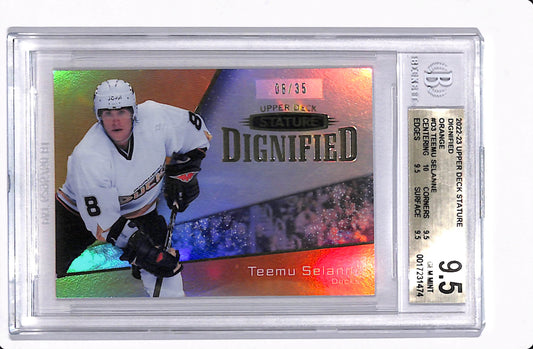 2022-23 UPPER DECK STATURE TEEMU SELANNE DIGNIFIED /35 BGS 9.5