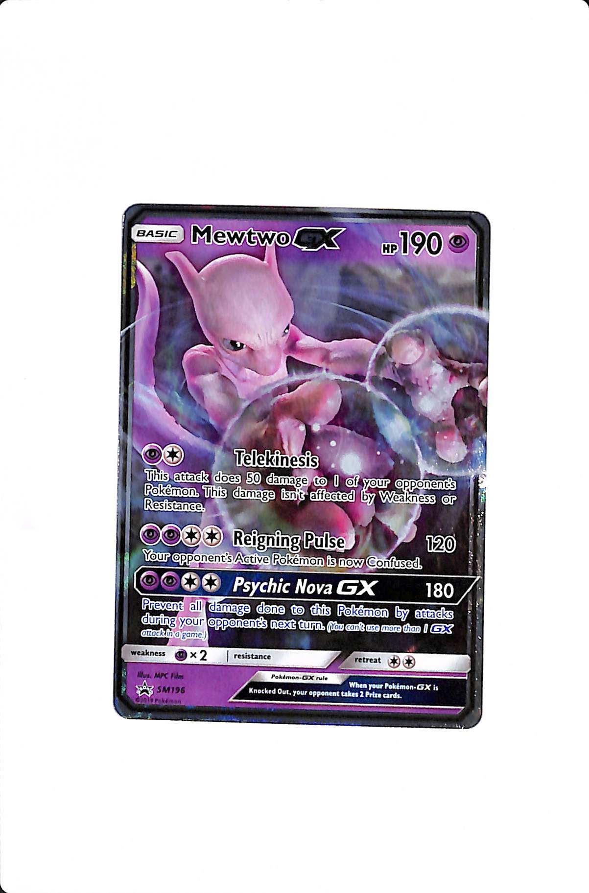 Mewtwo GX Sun & Moon Promo SM196