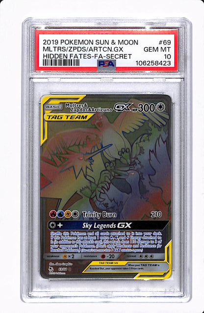 2019 SUN & MOON MOLTRES/ZAPDOS/ARTICUNO GX 69/68