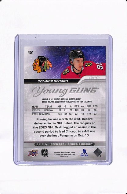 2023-24 UD SERIES 2 CONNOR BEDARD YOUNG GUNS