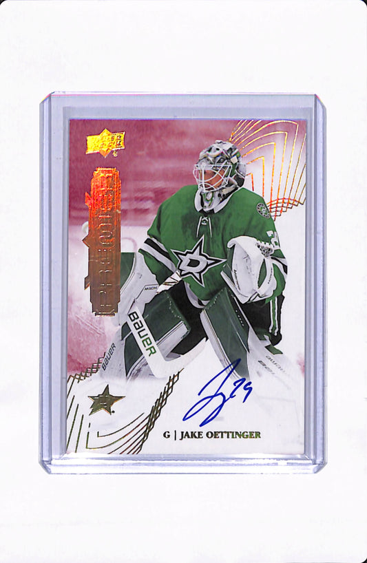 2022-23 UD PREMIER HOCKEY JAKE OETTINGER AUTO