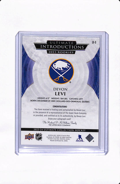 2023-24 ULTIMATE COLLECTION DEVON LEVI AUTO ULTIMATE INTRODUCTIONS