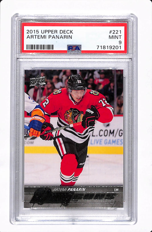 2015-16 UD SERIES ONE ARTEMI PANARIN YOUNG GUNS PSA 9