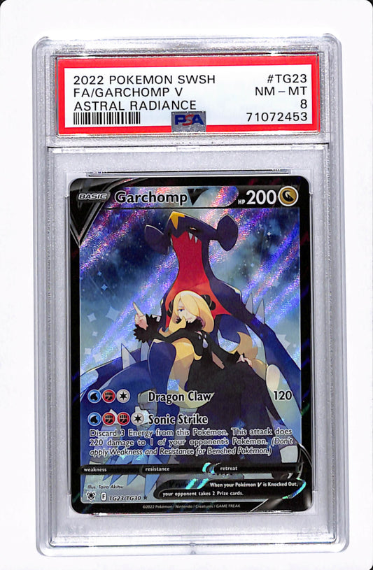 2022 POKEMON SWSH GARCHOMP V ASTRAL RADIANCE PSA 8