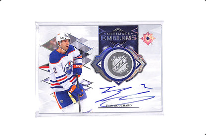 2023-24 UPPER DECK EVAN BOUCHARD ULTIMATE EMBLEMS AUTO #UE-EB
