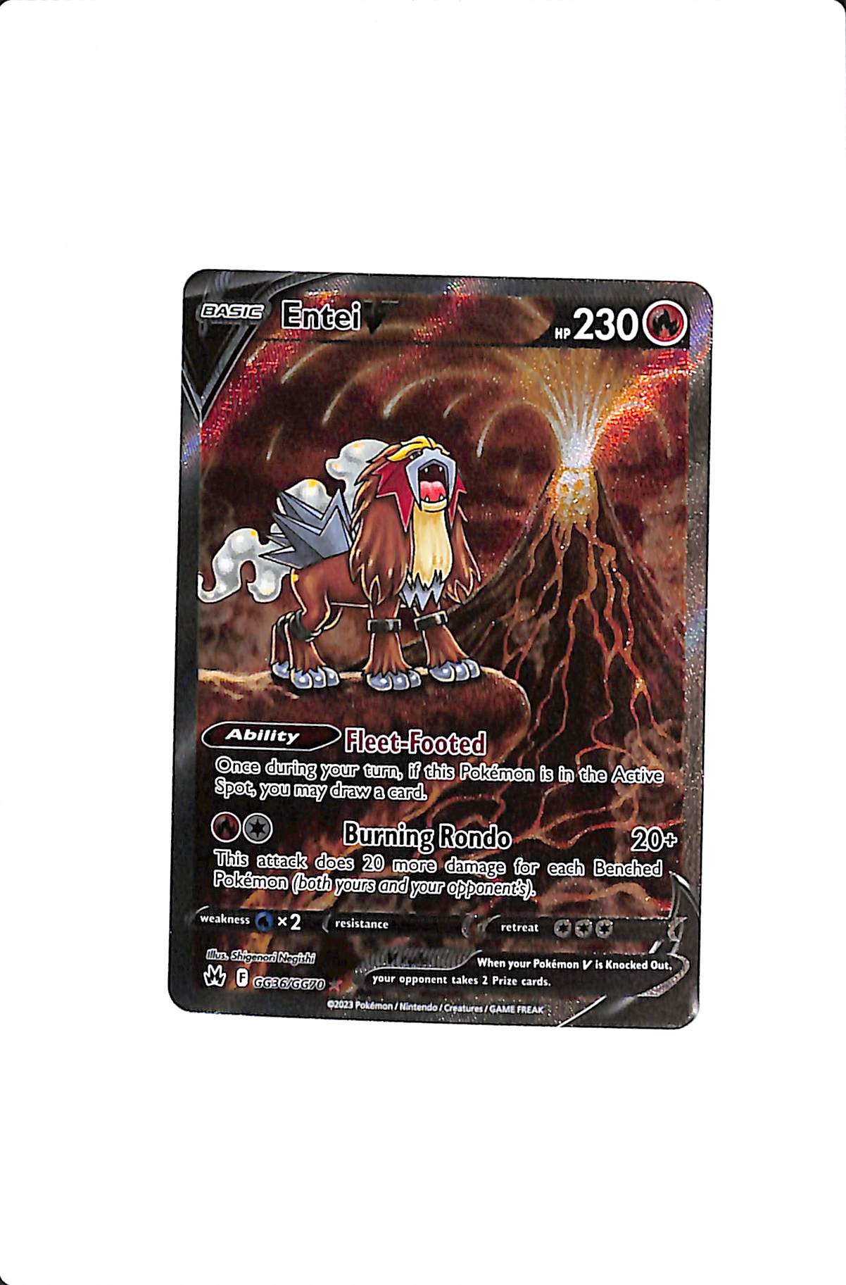 Entei V Crown Zenith: Galarian Gallery Ultra Rare GG36/GG70
