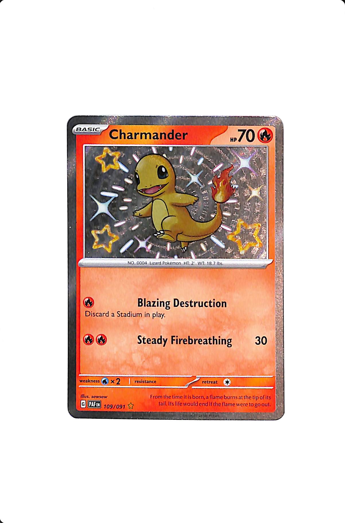 Charmander Paldean Fates Shiny Rare 109/091