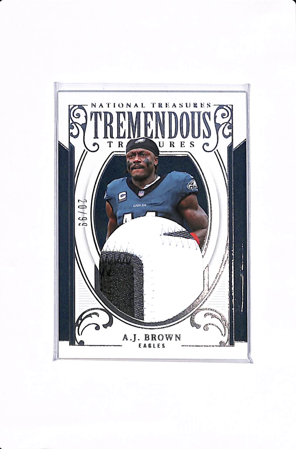 2025 PANINI NATIONAL TREASURES A.J. BROWN TREMENDOUS TREASURES PATCH /99 #TT-ABN