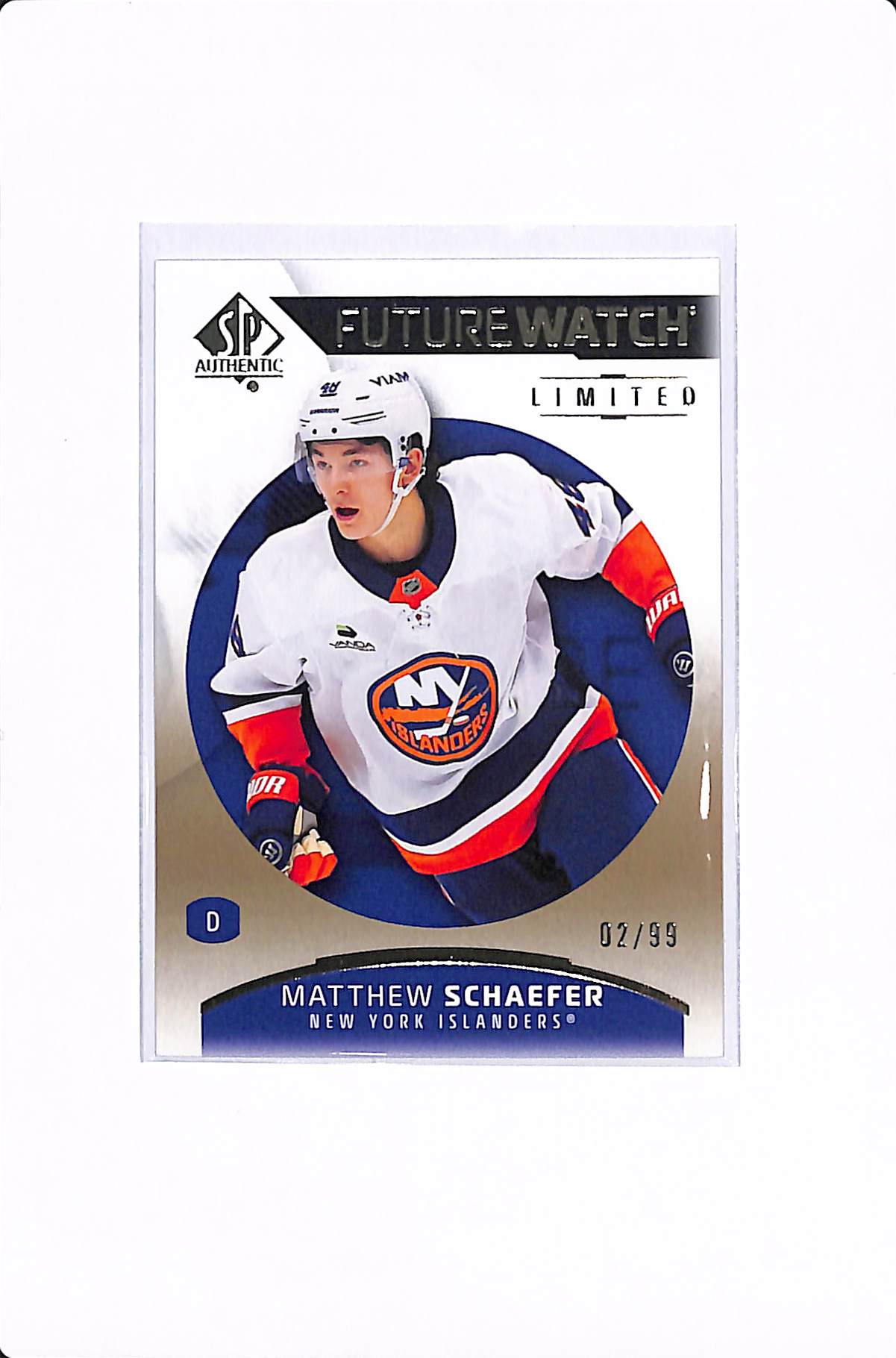 2025-26 UPPER DECK SP AUTHENTIC MATTHEW SCHAEFER FUTURE WATCH LIMITED GOLD /99 #168