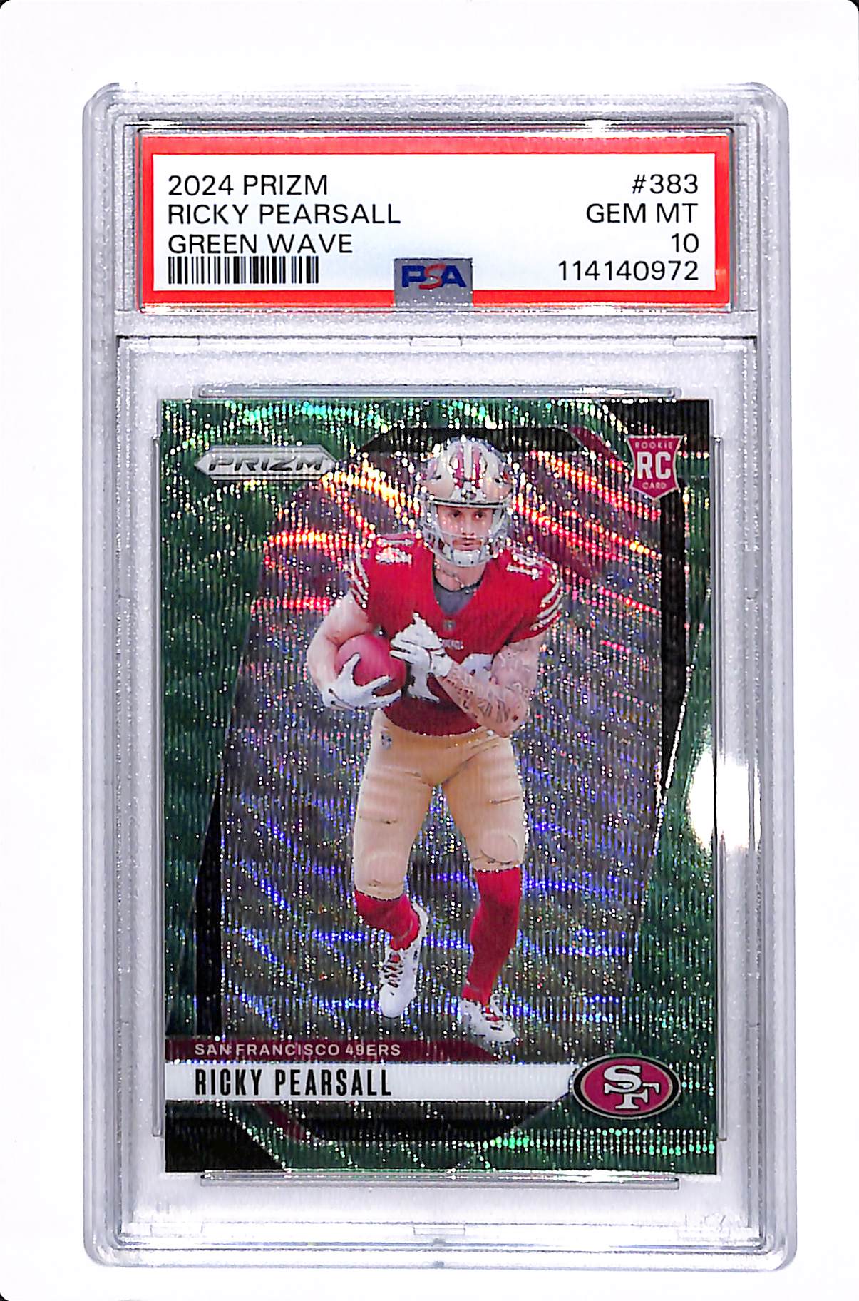2024 PRIZM RICKY PEARSALL GREEN WAVE PSA 10 #383