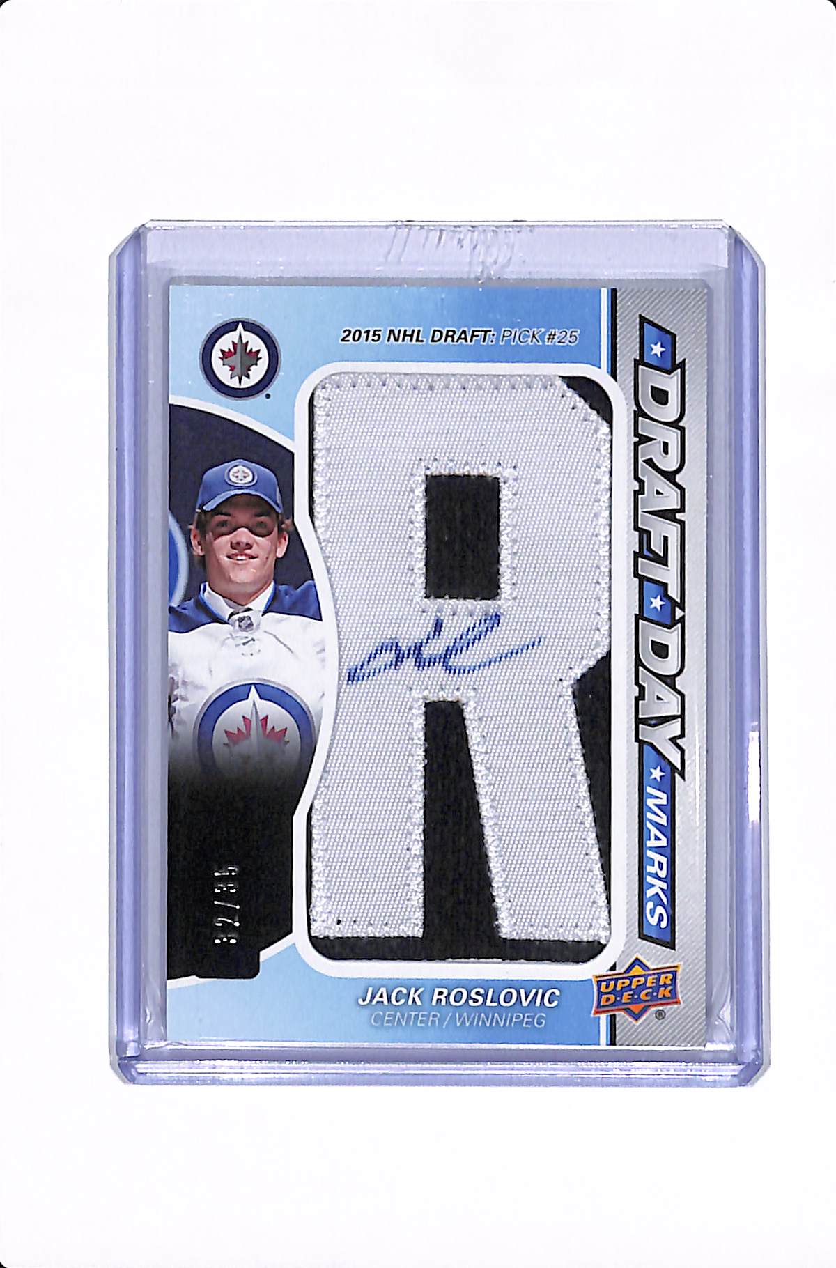 2017-18 UPPER DECK SP GAME USED JACK ROSLOVIC DRAFT DAY MARKS /35 #DDM-JR