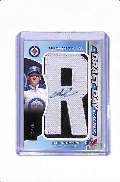 2017-18 UPPER DECK SP GAME USED JACK ROSLOVIC DRAFT DAY MARKS /35 #DDM-JR
