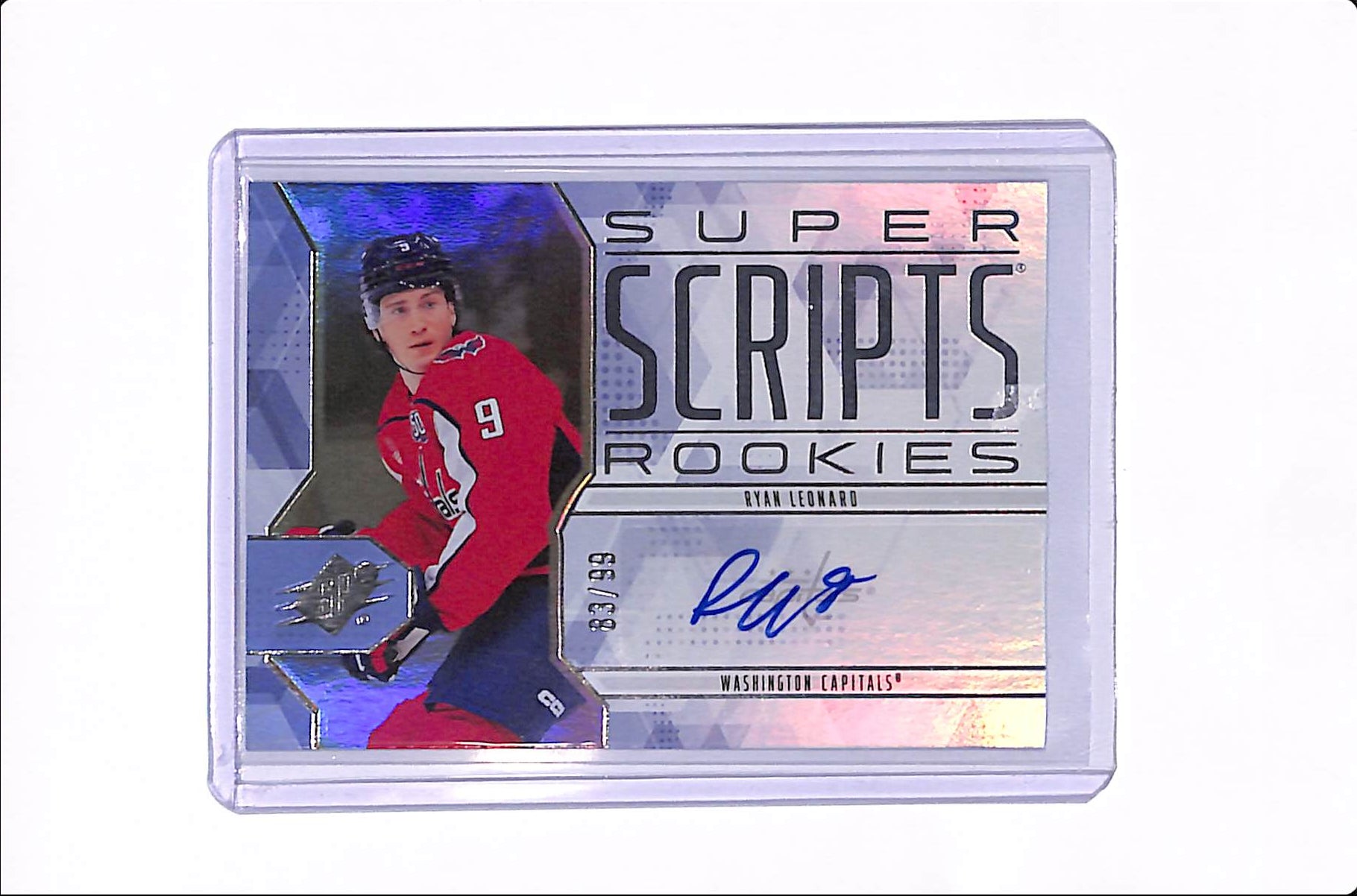 2025-26 UPPER DECK SPX HOCKEY RYAN LEONARD SUPER SCRIPTS GOLD AUTO /99 #SSR-RL