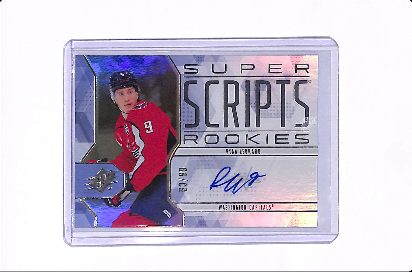 2025-26 UPPER DECK SPX HOCKEY RYAN LEONARD SUPER SCRIPTS GOLD AUTO /99 #SSR-RL