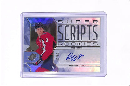 2025-26 UPPER DECK SPX HOCKEY RYAN LEONARD SUPER SCRIPTS GOLD AUTO /99 #SSR-RL