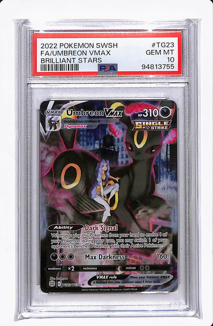 2023 POKEMON SWSH FA/UMBREON VMAX BRILLIANT STARS PSA 10