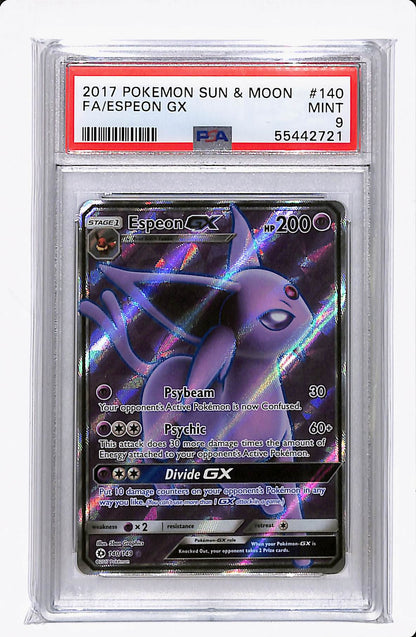 2017 POKEMON SUN & MOON ESPEON GX PSA 9