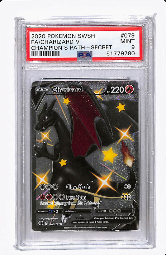 2020 POKEMON SWSH CHARZARD V CHAMPIONS PATCH-SECRET PSA 9