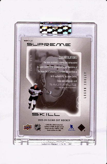 2023-24 CLEAR CUT LOGAN COOLEY SUPREME SKILL AUTOGRAPH