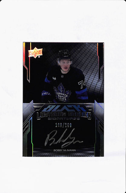 2023-24 UPPER DECK SPX BOBBY MCMANN BLACK LUSTROUS ROOKIES SIGNATURES /299
