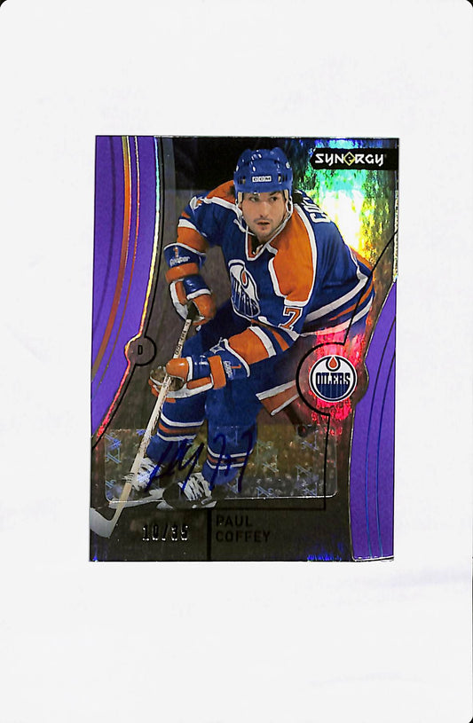 2021-22 UPPER DECK SYNERGY PAUL COFFEY SIGNATURES 10/35