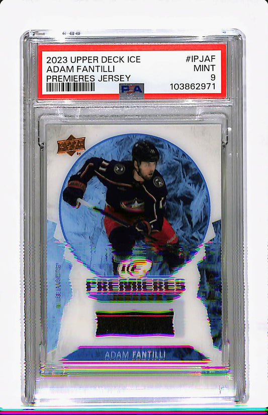 2023-24 UPPER ICE ADAM FANTILI PREMIERES JERSEY PSA 9