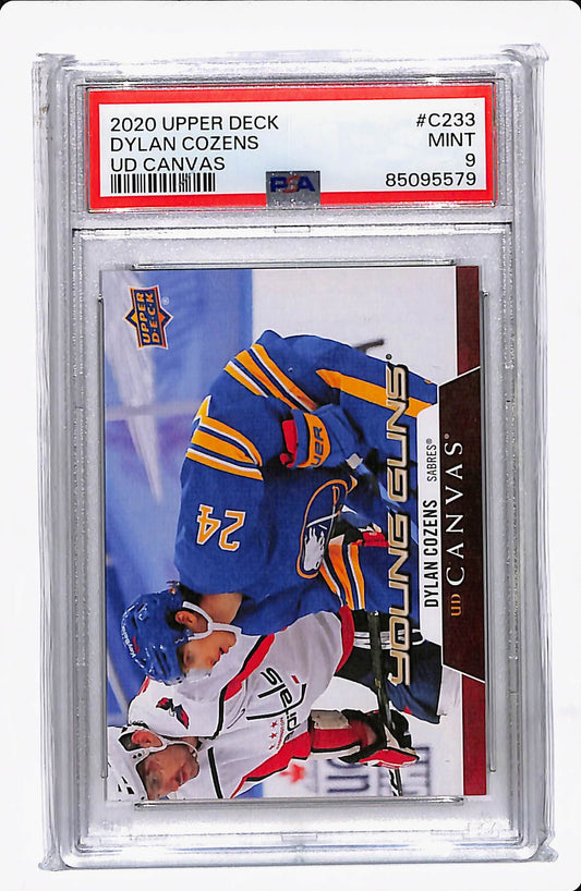 2020-21 UPPER DECK SERIES 2 DYLAN COZENS YOUNG GUNS CANVAS PSA 9