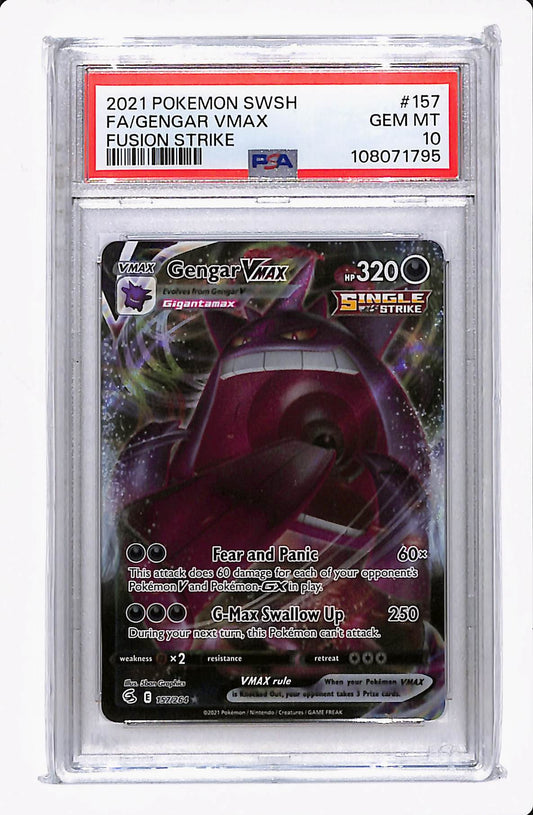 2021 SWSH GENGAR VMAX FUSION STRIKE PSA 10