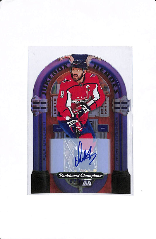2022-23 UPPER DECK PARKHURST CHAMPIONS ALEX OVECHKIN JUKEBOX HEROES AUTO /10 #JH-1