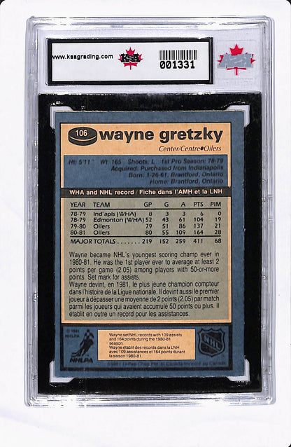 1981-1982 O-PEE-CHEE WAYNE GRETZKY AUTOGRAPH KSA AUTHENTIC