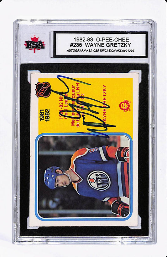 1982-1983 O-PEE-CHEE WAYNE GRETZKY AUTOGRAPH KSA AUTHENTIC
