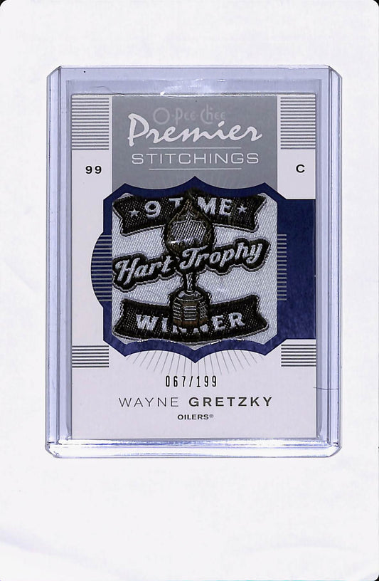 2009-10 O-PEE-CHEE PREMIER STITCHINGS WAYNE GRETZKY #/199 "HART TROPHY WINNER"