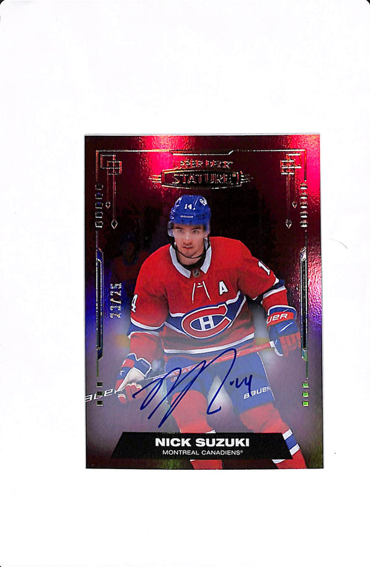 2021-22 UPPER DECK STATURE NICK SUZUKI RED AUTO /25 #2