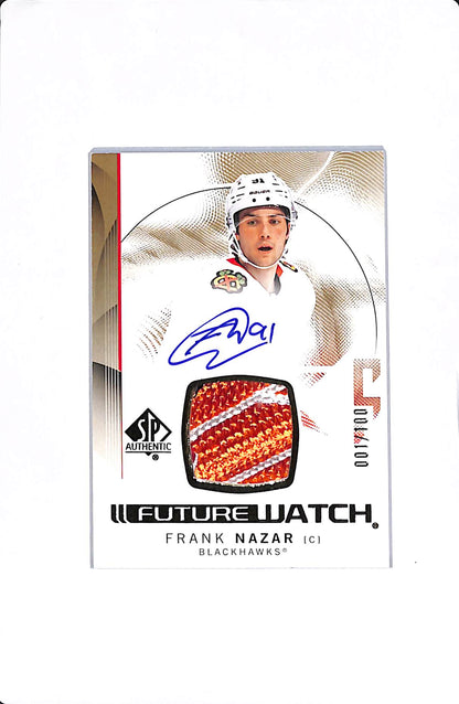 2024-25 UPPER DECK SP AUTHENTIC FRANK NAZAR FUTURE WATCH PATCH AUTO 1 /100 #138