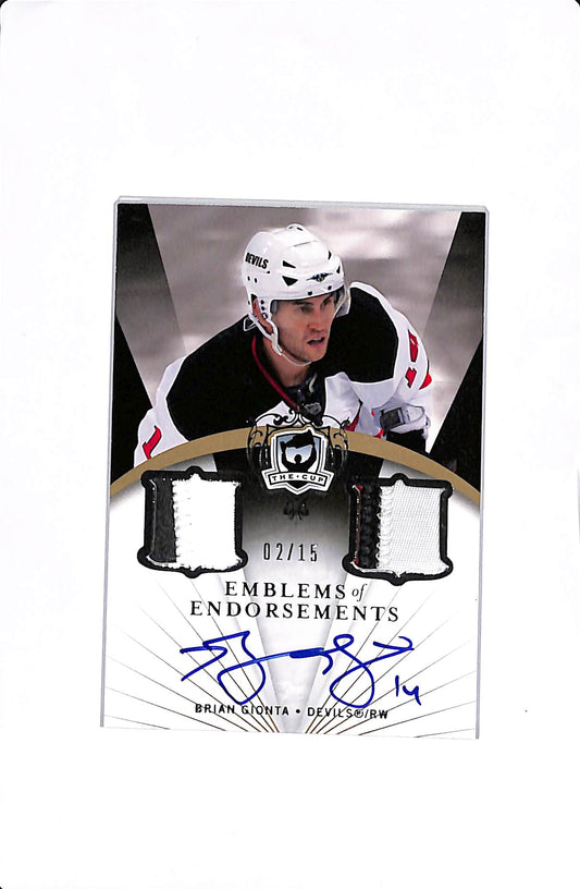 2007-08 UPPER DECK THE CUP BRIAN GIONTA EMBLEMS OF ENDORSEMENTS AUTO /15 #EE-BG