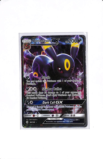 Umbreon GX Sun & Moon Base Set Ultra Rare 80